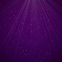 abstrait violet avec des rayons de lumière et des particules scintillantes vecteur