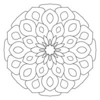 joli mandala. fleur doodle ronde ornementale isolée sur fond blanc. ornement décoratif géométrique dans un style oriental ethnique. vecteur