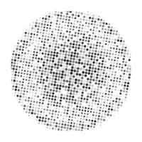élément rond demi-teinte isolé sur fond blanc. cercle concentrique radial. vecteur