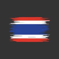 coup de pinceau du drapeau de la thaïlande, drapeau national vecteur