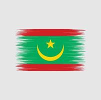 coup de pinceau drapeau mauritanie, drapeau national vecteur