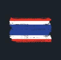 drapeau de la thaïlande avec style pinceau vecteur