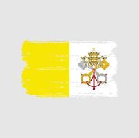 drapeau du vatican avec style pinceau vecteur