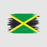 drapeau de la jamaïque coup de pinceau, drapeau national vecteur