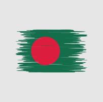 coup de pinceau du drapeau du bangladesh, drapeau national vecteur