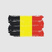 drapeau de la belgique avec style pinceau vecteur