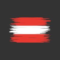 drapeau autrichien coup de pinceau, drapeau national vecteur