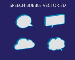 discours bulle vecteur illustration 3d