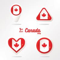 Drapeau du Canada en forme Vector Pack