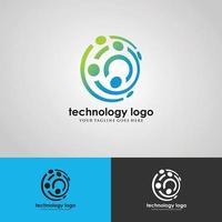 modèle de conception de logo de technologie vectorielle pour les entreprises vecteur