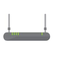 icône plate de routeur - illustration sans fil de signe de modem. vecteur