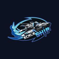 logo esport avion spatial vecteur