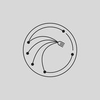 fourchette avec illustration de conception d'icône en forme d'aigle vecteur