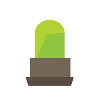 simple icône - cactus vert en pot marron. illustration vectorielle vecteur