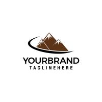 Mountain logo design concept template vecteur