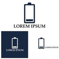 modèle de conception d'illustration vectorielle d'icône de logo de batterie d'alimentation. icône de vecteur de charge de batterie. alimentation de batterie et logo d'éclair éclair