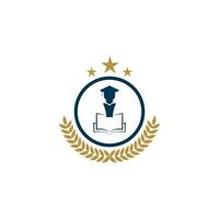 modèle de conception de logo d'école et de cours d'académie universitaire vecteur