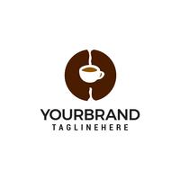 café logo design concept template vecteur