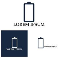 modèle de conception d'illustration vectorielle d'icône de logo de batterie d'alimentation. icône de vecteur de charge de batterie. alimentation de batterie et logo d'éclair éclair
