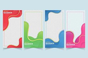 bannière colorée vente abstraite set vector