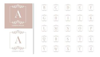 décoratif luxe mariage monogramme logo alphabet set vector