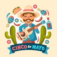 concept de cinco de mayo vecteur