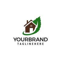 maison verte logo Template vector icon design