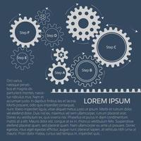 illustration vectorielle d'engrenages avec sur le fond gris. modèle vectoriel infographique