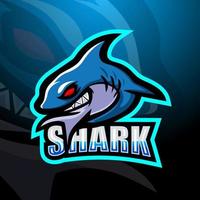 création de logo esport mascotte requin vecteur
