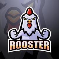 création de logo esport mascotte coq vecteur