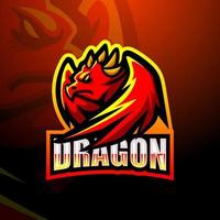 création de logo esport mascotte dragon vecteur