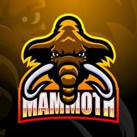 création de logo esport mascotte mammouth vecteur