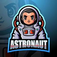 création de logo esport mascotte astronaute vecteur