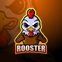 création de logo esport mascotte coq vecteur