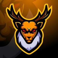 création de logo esport mascotte de cerf vecteur