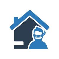 icône de voleur à domicile, symbole de voleur pour votre site web, logo, application, conception d'interface utilisateur vecteur