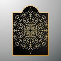 cadre motif ramadan avec éléments de mandala. vecteur