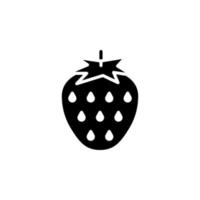 modèle de logo d'illustration vectorielle d'icône solide de fruits, frais et sains. adapté à de nombreuses fins. vecteur