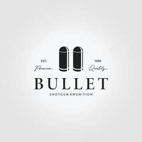 Logo de munitions balle cartouche vintage vector illustration design