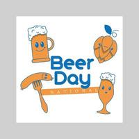 cartes postales et bannières pour la journée nationale de la bière vecteur