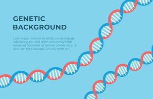 illustration vectorielle du fond génétique. bannière de chromosome humain. un test pour vérifier la parenté. vecteur