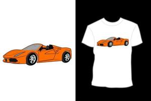 conception de t shirt illustration de voiture de vitesse ferrari moderne vecteur