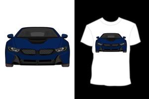 conception de t shirt illustration voiture bayerische motirenwerke i8 vecteur