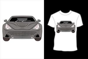 conception de t shirt illustration de voiture de sport moderne vecteur