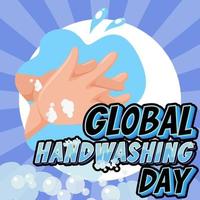 conception de bannière de la journée mondiale du lavage des mains vecteur