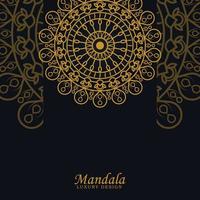 fond de mandala de luxe avec motif arabesque doré style islamique oriental oriental. mandala décoratif de style ramadan. mandala pour impression, affiche, couverture, brochure, dépliant, bannière vecteur