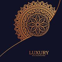 fond de vecteur de mandala de luxe avec vecteur de motif royal arabesque doré en illustration