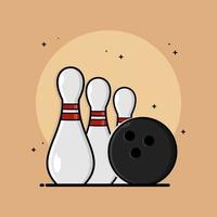 boule de bowling brailler le vecteur de broche