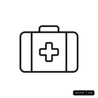 vecteur d'icône de trousse médicale - signe ou symbole