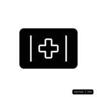 vecteur d'icône de trousse médicale - signe ou symbole